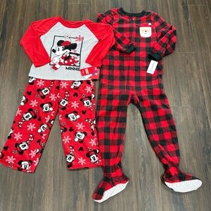 Minnie Mouse Pajama Set and Santa Onesie